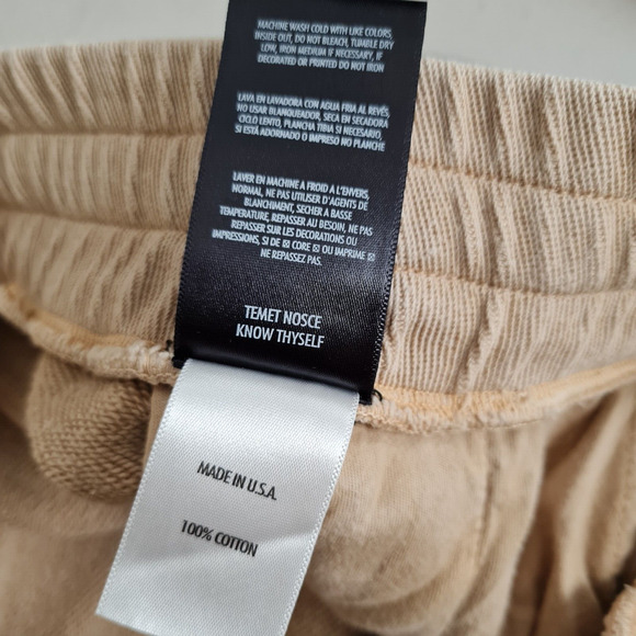 MADE GOLD Sweatpants Joggers Womens Medium Beige Heavy French Terry Bloggers Fav - Picture 16 of 16